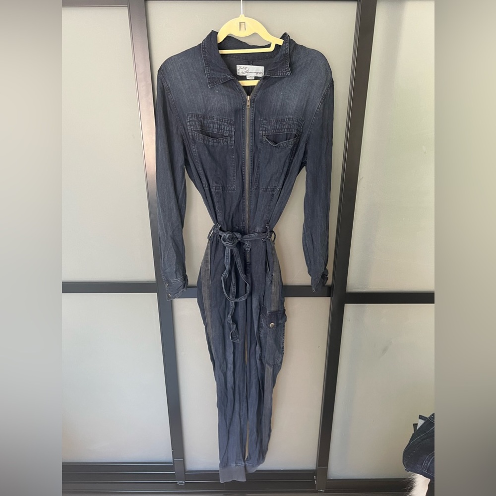 Vintage Havana Distressed Denim Jumpsuit